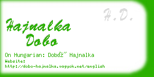 hajnalka dobo business card